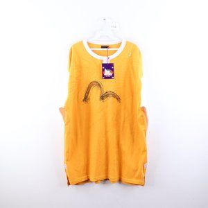 NOS Vintage Evisu Koi Fish Print Shirt Gold